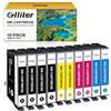 Glliter Cartucce compatibili con 604XL per Epson Expression Home XP-2205 XP-3200 XP-4200 XP-3205 XP-4205 XP-2200 Workforce WF-2910 WF-2930 WF-2935 WF-2950 (confezione da 10)