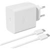 Samneer Caricabatterie rapido USB‑C 60W PD 3.0, compatibile con Samsung Galaxy S26, S25, S24/S23 Ultra, S22, S21, S20, A56, A36, A26, A55, A35, A54, A34, Z Fold/Flip, notebook. Bianco, con cavo da 2m.
