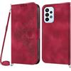 Netany Cover per Samsung Galaxy A52 4G/5G/ A52S 5G con Cordino, Flip Portafoglio Magnetica Custodia in Pelle, [2 Porta Carte][Chiusura Magnetica],Custodia Libro Antiurto Cover con Laccio (Rosso)