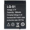 WSXYD Batteria per Smartwatch, 3.7 v 380 mAh Lq S1 Batteria Ricaricabile Ai Polimeri di Li Ion Polimero Smart Watch 1pcs