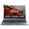 FIREBAT Gaming-Laptop 15,6-Zoll, 165Hz IPS-Display, Ryzen 7 8745HS (bis zu 4,9 GHz), RTX 4050, 24 GB DDR5, 512 GB SSD, Backlit-Tastatur, Leistungsstarkes E-Sport-Notebook für Gamer und Kreativprofis