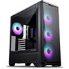 Phanteks Eclipse G400A, Case da Gaming Mid-Tower, 4 Ventole M25-140 Gen2 Incluse, Mesh ad Alto Flusso D'Aria, Finestra in Vetro Temprato, USB-C 3.2 Gen2, Nero