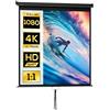 HOMCOM Schermo di proiezione da 85 pollici, schermo per videoproiettore, per home cinema, 1:1 4K HD, montaggio a parete o a soffitto, 162,5 x 8 x 162 cm, nero