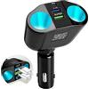 VOSSOT 5 in 1 distributore per accendisigari da auto, adattatore per accendisigari, distributore adattatore 12 V/24 V con voltmetro a LED Dual USB, universale compatibile per auto, SUV, camion, tablet