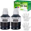 FANSHENG GI50 Inchiostro Compatibile con Canon GI-50 50 Flaconi di Inchiostro per Pixma G1520 G1560 G2520 G2560 G3520 G3560 G1530 G2570 G4570 G5050 G6050 G7050 GM2050 Stampanti (Nero x 2)