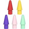 Tucana 5 punte colorate per penne compatibili per Apple iPad Pencil di prima e seconda generazione (rosso/giallo/viola/rosa/verde acqua)