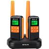 Retevis RT649 Walkie Talkie Professionali, PMR446 IP65 Impermeabile Ricaricabili,VOX Dual Watch LED Torcia Radiocomunicazione Ricetrasmettitori per Escursionismo Campeggio Sci (Giallo, 1Coppia)