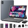 KINGRID Tablet 10 Pollici Android 16, 24GB RAM + 256GB ROM (2TB TF), Touchscreen GMS, Wi-Fi 5G, Gemini AI, 5000mAh, 8MP+5MP, GPS, Tablet con Tastiera+Mouse