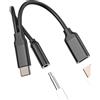 Aksenli Adattatore USB C a 3.5mm Cuffie Jack(2in1)per iPhone 16 Pro Max per Apple Tipo C Aux DAC Audio Ricarica Sdoppiatore Compatibile per Samsung S25 per iPad Cavo auto Splitter Type C Auricolari Accessori