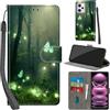 Haninsuze Cover per Xiaomi Redmi Note 12 Pro 5G/Poco X5 Pro 5G Custodia Cover Pelle Libro Portafoglio con Porta Carte Protezione Antiurto Cuoio Flip Case Custodia Cover per Redmi Note 12 Pro 5G, Farfalla