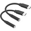 Riertostng Cavo adattatore da USB C a 3,5 mm per cuffie da 2 pollici, USB tipo C maschio a femmina da 3,5 mm, cavo Aux Audio Dongle, per telefono cellulare USB tipo C, senza uscita audio da 3,5 mm