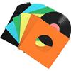 Eaasty 100 custodie di carta in vinile da 45 giri/min, 17,8 cm, per dischi singoli, quadrate, coperture esterne in vinile con fori per riporre album (colorate)