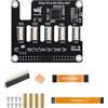 Coolwell PCIe to 4-Channel PCIe HAT Adapter for Raspberry Pi 5, PCIe Expansion Board with 16PIN Cable, Supports Multi-HAT Stacking, Gen2 Interface, Flexible PCIe HAT Configuration