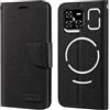 Shantime Custodia Flip in Tessuto Oxford e Pelle PU Compatibile con Doogee Blade GT Ultra, Cover Protettiva con Chiusura Magnetica e Tasche per Carte (Nero)