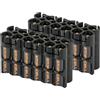 Storacell Contenitore per batterie AAA (2 pezzi), nero, contiene 12 batterie AAA (non incluse), il contenitore originale per batterie, prodotto negli Stati Uniti
