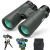 Gosky Binocolo HD 10X42 per adulti con adattatore per telefono, binocolo ad alta potenza con prisma BAK4 e lente FMC, binocolo impermeabile per bird watching, caccia, viaggi, sport all'aria aperta