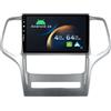 YUNTX [2+64G] Android 16 2 Din Radio con navigazione per Jeep Grand Cherokee WK2 2008-2013- [Integrato CarPlay/Android Auto/GPS Navi/Bluetooth 5.0/Mirror Link/WiFi]-IPS 2.5D 9"Touch screen