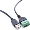 YSJJZRL Terminale USB C da 30 cm Tipo C Maschio Terminale a 5 viti Adattatore convertitore femmina Dati e ricarica (USB maschio)