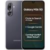 Samsung Galaxy M36 5G (Nero) | 6GB+128GB | 7,7mm Sottile | Gorilla Glass Victus+ | Cerchio per la Ricerca | Google Gemini | Fotocamera OIS AI 50MP | Nightography | Versione Indiana Sbloccato in Tutto