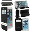 ebestStar - Cover Compatibile con iPhone 6 6S Custodia Portafoglio Protezione Libro, Flip con Finestra View, Nero