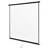 in.tec Schermo di Proiezione Portatile Telo Bianco con Retro Nero 203x203 cm 113 Pollici Custodia in Acciaio Schermo Mobile per Cinema Presentazioni Eventi