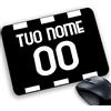 csm informatica Tappetino Mouse Pad personalizzabile gadget compatibile per tifoso bianconero adatta a Juventino nero tuo nome e numero
