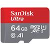 SanDisk Ultra Scheda di Memoria MicroSDXC da 64 GB, con A1 App Performance, Velocità fino a 100 MB/sec, Classe 10, U1, FFP
