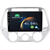 YUNTX [2+64G] Android 16 2 Din Radio con navigazione per Hyundai i20 (2012-2014): [Integrato CarPlay/Android Auto/DSP/GPS/Bluetooth 5.0/WiFi/Controllo del volante/USB]-IPS 2.5D 9" Touch screen
