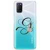 Mixroom - Cover Custodia Case In TPU Silicone Morbida Sfondo Trasparente Per Oppo A74 4G Fantasia Iniziali Lettera G con fiori