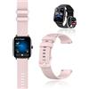 yystao Cinturino per orologio Gydom IDW28, in silicone, compatibile con Gydom IDW28, delicato sulla pelle, cinturino di ricambio per smartwatch, 22 mm (rosa)