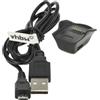 vhbw stazione di ricarica USB compatibile con Samsung Gear Fit SM-R350 smartwatch - Docking station con cavo di ricarica nero