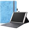 Hoozee Custodia per tablet UJJ U7 da 11 pollici con tastiera, custodia universale 2 in 1 da 9 a 11 pollici (celeste, UJJ U7)