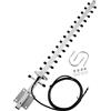 Srliya Antenna Ad Alto Guadagno 25dBi, Estensore WiFi Direzionale per Modem Router, Antenna Esterna in Lega di Alluminio con Cavo da 2 M, Argento, Connettore RP-SMA, Installazione
