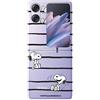 LA CASA DE LAS CARCASAS Custodia per OPPO Find N2 Flip ufficiale di Peanuts Snoopy Stripes per proteggere il tuo cellulare. Cover per OPPO in silicone trasparente flessibile con licenza ufficiale Snoopy