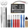 subtel 1x Batteria per Computer Compatibile con Logitech MX Master, MX Master 3, MX Master 2S, 1412 - (450mAh, 3.7V) + Set di strumento