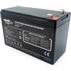 Mach Power Batteria al Piombo AGM 12V 7Ah Ricaricabile, Attacchi Faston F2 6,3mm, ideale per Gruppi di Continuità UPS, Sistemi di Emergenza, Allarme, Videosorveglianza, UPS-B712