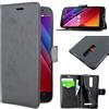 ebestStar - Cover Compatibile con ASUS ZenFone 2 ZE551ML Custodia Portafoglio Pelle PU Protezione Libro Flip, Nero [Apparecchio: 152.5 x 77.2 x 10.9mm, 5.5'']