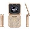Cuifati SOYES I16pro 2G - Telefono a conchiglia sbloccato, doppia SIM, grande pulsante, cellulare per anziani e bambini, 16 GB di spazio, cellulare di base, suono forte,