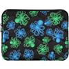 Generic Custodia protettiva imbottita per computer portatile con polpi blu e verde vibrante custodia protettiva per laptop animali universale da viaggio per computer Pro Case 14 pollici Medium