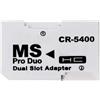 Generico Supporto adattatore per scheda di memoria adattatore da Micro SD a Memory Stick per PSP Micro SD 1MB-128GB Memory Stick Pro Duo (1 pezzi (pcs) Doppi Slot - bianco)