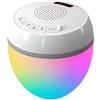 topool Altoparlante Bluetooth Galleggiante per piscina con Termometro e Luce LED, Impermeabile IP68, 8 Modalità di Illuminazione, Suono Stereo a 360°, TWS, Portata 25 m, Batteria 2000 mAh