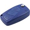 ES IEA ELETTRONICA Ricambio Chiave per Telecomando Fiat Grande Punto Evo Panda Bravo Stilo 500 L e Lancia Y Delta Musa abarth Guscio con Lama a 3 Tasti + LOGO + Portachiavi inclusi (Con vano batteria dietro BLU)