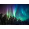 CORFOTO 2.5x1.8m Sfondo dell'aurora boreale Foresta Aurora Boreale Cielo notturno stellato Fotografia Sfondo Pineta Luci polari Sfondo Decorazioni per la casa Photo Booth Studio Puntelli