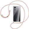 SIMao Cover Collana per Cellulare Compatibile con HONOR X7, Custodia Trasparente Silicone con Cordino Necklace Case Antiurto Protettivo Cover Custodia da Collo Custodia con Cordino, Rosa