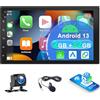 Loddery 2+32G Android 13 Autoradio Stereo per Ford Fiesta MK5 2005-2008 con Carplay Android Auto, 7 pollici Touch Screen Radio Lettore Multimediale con navigazione GPS Mirror Link FM RDS SWC Schermo diviso
