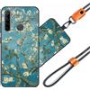 JEZSTHAI Cover Compatibile con Realme C3 Custodia in Silicone TPU Morbido con Cordino/Laccio Tracolla Cellulare,Antiurto AntiGraffio Protettiva Bumper Case con Disegno Motivi,Cover*A10