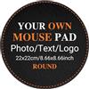 QIHENGPLUS Personalizzato Foto Mouse Pad, personalizzato bordi cuciti scrivania Mat con la vostra immagine e testo, creativo Logo Regali 22x22 cm