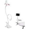 Generic Supporto per telefono a collo di cigno - Morsetto flessibile a clip per braccio pigro, gadget porta telefono | supporto multifunzionale lungo a braccio | Supporto per telefono regolabile per una