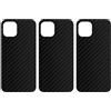 apgo BACK SKIN Film Pellicola protettiva Protezione Posteriore per Apple iPhone 12, skin sticker film foil vinyl Carbon Nero