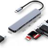 YUNKOZAND Hub USB C 7-in-1: HDTV 4K@30Hz, USB 3.0/2.0, Tipo C, Ricarica PD100W, Lettore SD/TF - Compatibile Con Laptop e Dispositivi Tipo C